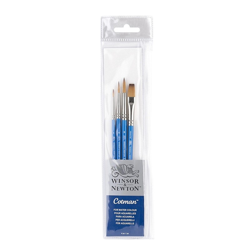 Winsor and Newton Cotman Brush Short Handle (Pack of 4)V2
