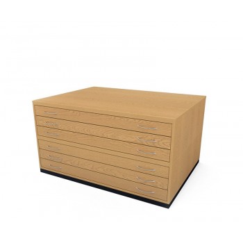 A0 6 Drawer Traditional Wooden Plan Chest