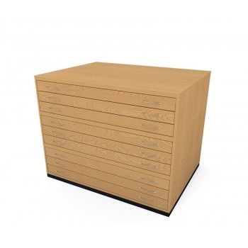 A0 9 Drawer Traditional Wooden Plan Chest